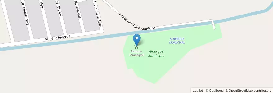 Mapa de ubicacion de Refugio Municipal en 아르헨티나, 칠레, Mendoza, Departamento Tunuyán, Distrito El Totoral.