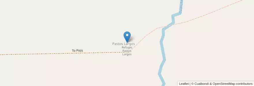 Mapa de ubicacion de Refugio Pastos Largos en Argentinië, Catamarca, Chili, Departamento Tinogasta, Municipio De Fiambalá.