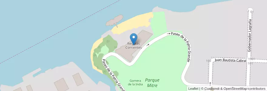 Mapa de ubicacion de Regatas Corrientes en آرژانتین, Corrientes, Departamento Capital, Corrientes, Corrientes.