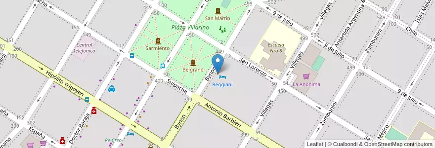 Mapa de ubicacion de Reggiani en Argentine, Province De Buenos Aires, Partido De Patagones, Carmen De Patagones.