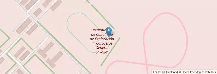 Mapa de ubicacion de Regimiento de Caballería de Exploración 4 "Coraceros General Lavalle" en Argentine, Chili, Province De Neuquén, Departamento Lácar, Municipio De San Martín De Los Andes, San Martín De Los Andes.