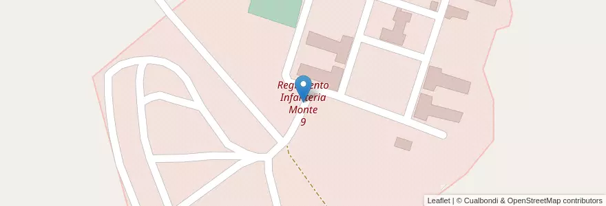 Mapa de ubicacion de Regimiento Infanteria Monte 9 en Arjantin, Misiones, Departamento San Javier, Municipio De San Javier.