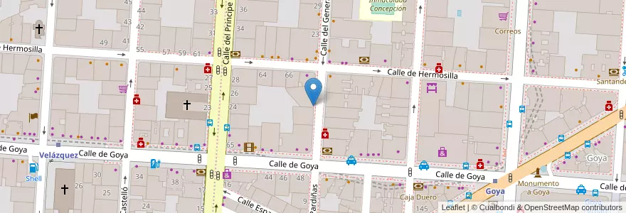 Mapa de ubicacion de Regina en Испания, Мадрид, Мадрид, Área Metropolitana De Madrid Y Corredor Del Henares, Мадрид.