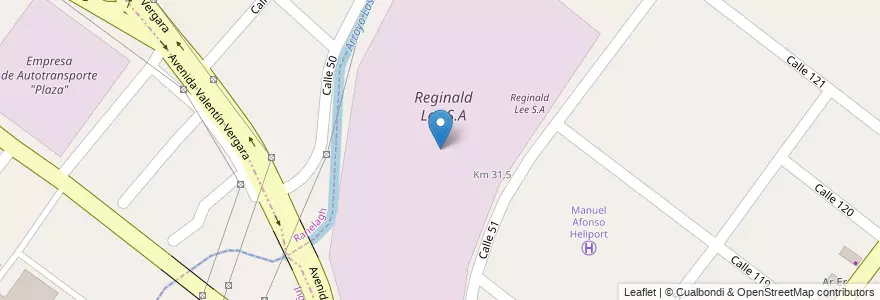 Mapa de ubicacion de Reginald Lee S.A en Arjantin, Buenos Aires, Partido De Berazategui, Hudson.