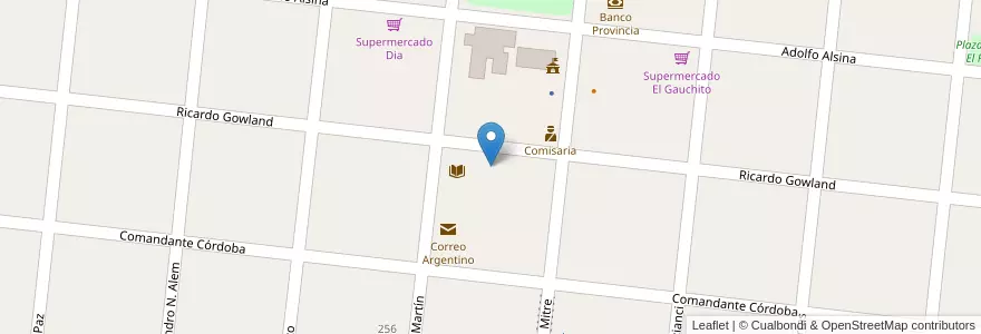 Mapa de ubicacion de Registro Civil en الأرجنتين, بوينس آيرس, Partido De General Pinto.