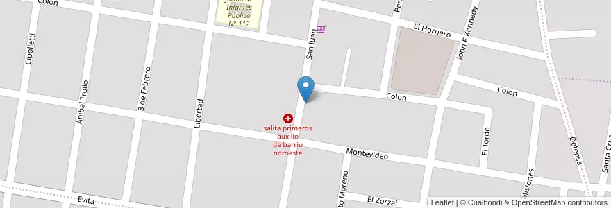 Mapa de ubicacion de registro civil en الأرجنتين, ريو نيغرو, General Roca, Departamento General Roca, General Roca.