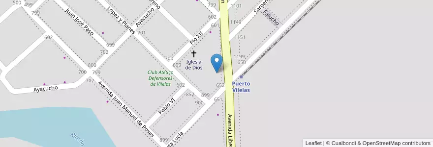 Mapa de ubicacion de Registro Civil en آرژانتین, Chaco, Departamento San Fernando, Municipio De Puerto Vilelas, Puerto Vilelas.