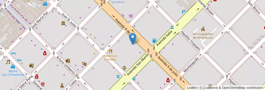 Mapa de ubicacion de Registro de las Personas en آرژانتین, Chaco, Departamento San Fernando, Resistencia, Resistencia.