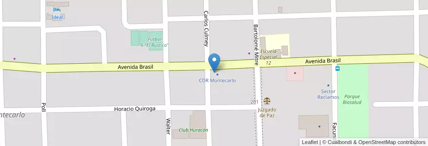 Mapa de ubicacion de Registro de las Personas en 阿根廷, Misiones, Departamento Montecarlo, Municipio De Montecarlo, Montecarlo.