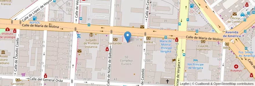 Mapa de ubicacion de Registro del Ministerio de Hacienda y Administraciones Públicas en スペイン, マドリード州, Comunidad De Madrid, Área Metropolitana De Madrid Y Corredor Del Henares, Madrid.