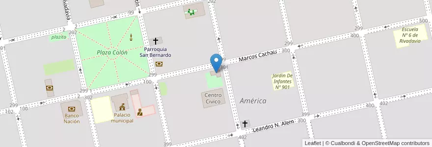 Mapa de ubicacion de REGISTRO PROVINCIAL DE LAS PERSONAS en Argentina, Buenos Aires, Partido De Rivadavia, América.