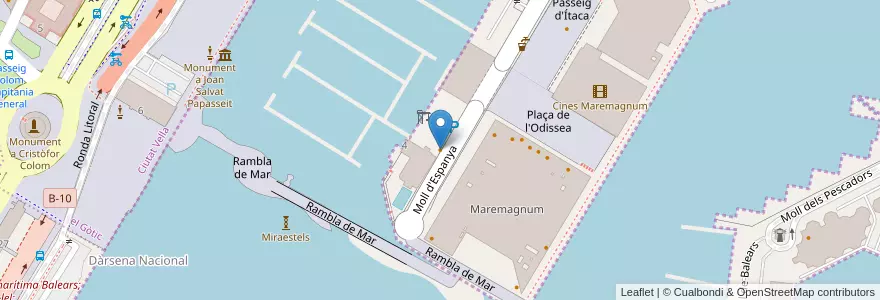 Mapa de ubicacion de REIAL CLUB MARITIM BARCELONA - Restaurant en اسپانیا.
