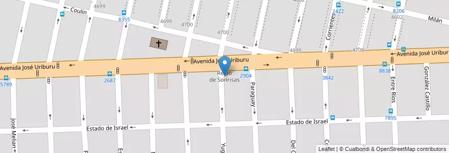 Mapa de ubicacion de Reino de Sonrisas en Аргентина, Санта-Фе, Departamento Rosario, Municipio De Rosario, Росарио.