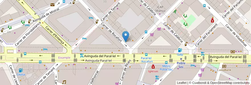 Mapa de ubicacion de Rellotge dels Llums en إسبانيا, كتالونيا, برشلونة, بارسلونس, Barcelona.