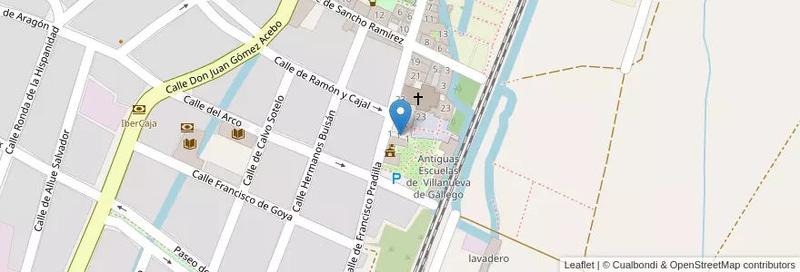 Mapa de ubicacion de Relog del Ayuntamiento de Villanueva de Gállego en Espanha, Aragão, Saragoça, Zaragoza, Villanueva De Gállego.