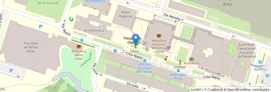 Mapa de ubicacion de Reloj en Испания, Страна Басков, Bizkaia, Bilboaldea.