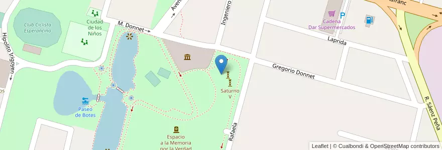 Mapa de ubicacion de Reloj Solar en Аргентина, Санта-Фе, Departamento Las Colonias, Municipio De Esperanza, Esperanza.