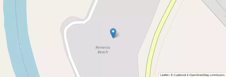 Mapa de ubicacion de Remeros Beach en Аргентина, Буэнос-Айрес, Partido De Tigre, Rincón De Milberg.