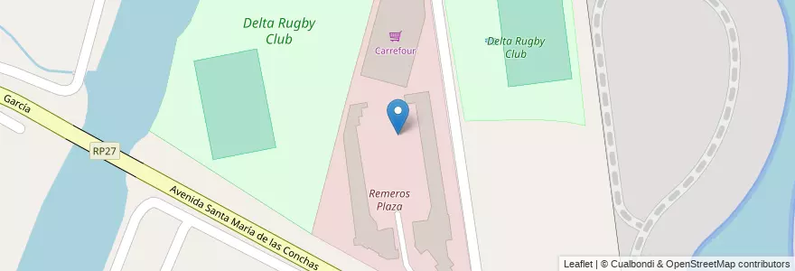 Mapa de ubicacion de Remeros Plaza en Argentine, Province De Buenos Aires, Partido De Tigre, Rincón De Milberg.