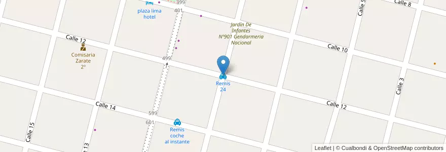 Mapa de ubicacion de Remis 24 en アルゼンチン, ブエノスアイレス州, Partido De Zárate.