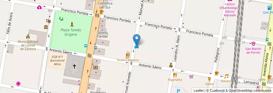 Mapa de ubicacion de Remis Base Lomas en Arjantin, Buenos Aires, Partido De Lomas De Zamora, Lomas De Zamora.