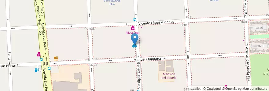 Mapa de ubicacion de Remís Belgrano en 아르헨티나, 부에노스아이레스주, Partido De Florencio Varela, Florencio Varela.