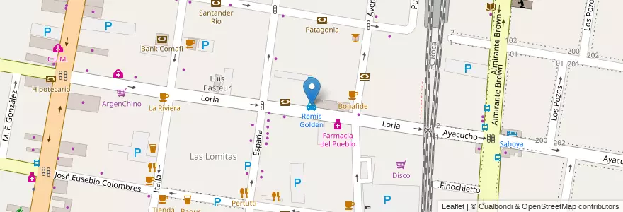 Mapa de ubicacion de Remis Golden en Arjantin, Buenos Aires, Partido De Lomas De Zamora, Lomas De Zamora.