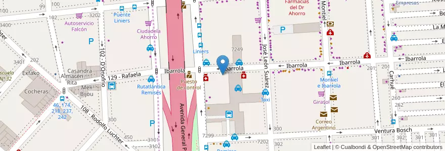 Mapa de ubicacion de Remis, Liniers en Аргентина, Буэнос-Айрес, Буэнос-Айрес, Partido De Tres De Febrero.