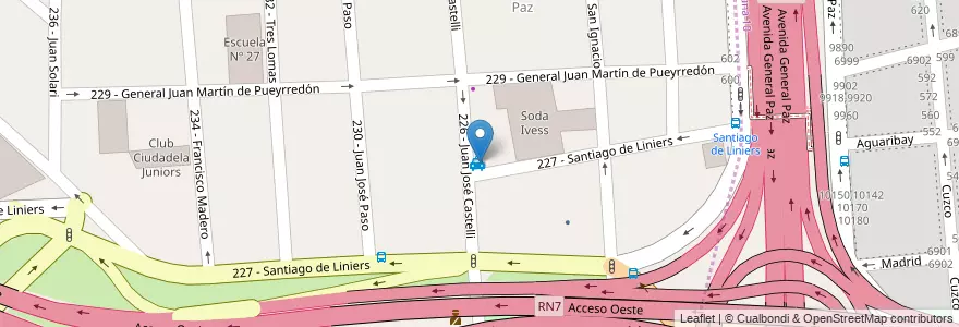 Mapa de ubicacion de Remis Macri en アルゼンチン, ブエノスアイレス州, Partido De Tres De Febrero, Ciudadela.