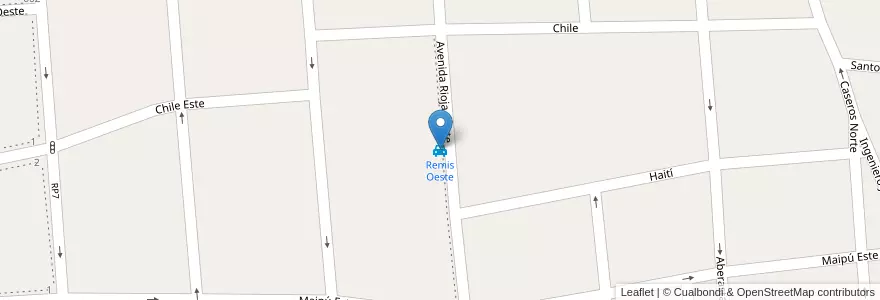 Mapa de ubicacion de Remis Oeste en Argentine, San Juan, Chili, Capital.