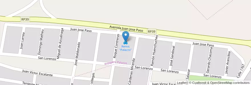 Mapa de ubicacion de Remis "Palazzo" en Argentine, Chubut, Departamento Escalante, Comodoro Rivadavia.