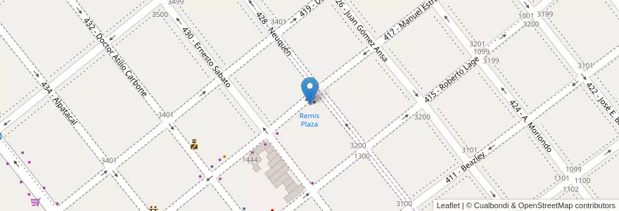 Mapa de ubicacion de Remis Plaza en Arjantin, Buenos Aires, Partido De Tres De Febrero, Santos Lugares.