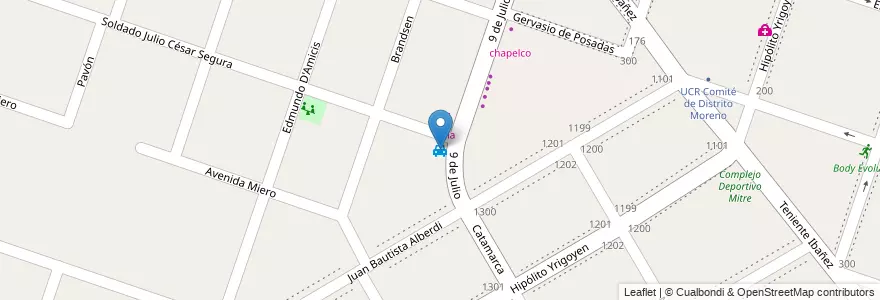 Mapa de ubicacion de Remis Ya en アルゼンチン, ブエノスアイレス州, Partido De Moreno, Moreno.