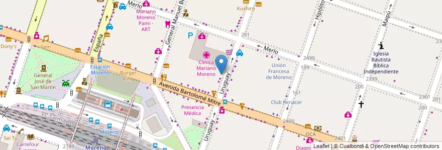 Mapa de ubicacion de Remis en アルゼンチン, ブエノスアイレス州, Partido De Moreno, Moreno.