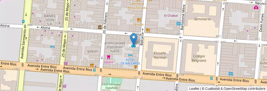Mapa de ubicacion de REMISERIA BALCARCE en 아르헨티나, Salta, Capital, Municipio De Salta, Salta.