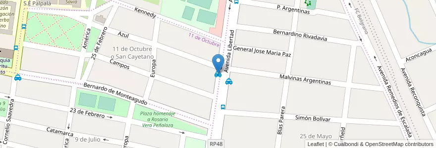 Mapa de ubicacion de Remisería Ciudad - Teléfono: +54 (0388) 4274000 en Аргентина, Жужуй, Departamento Palpalá, Municipio De Palpalá.