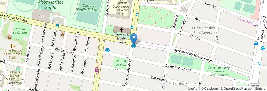 Mapa de ubicacion de Remisería La Familia - Teléfono: +54 (0388) 4051500 en アルゼンチン, フフイ州, Departamento Palpalá, Municipio De Palpalá.