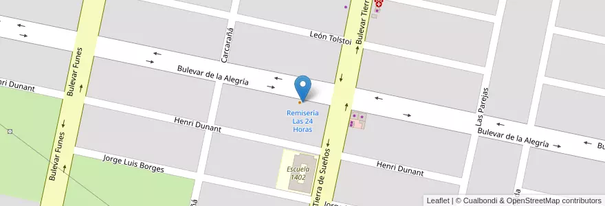 Mapa de ubicacion de Remisería Las 24 Horas en Arjantin, Santa Fe, Departamento San Lorenzo, Municipio De Roldán, Roldán.