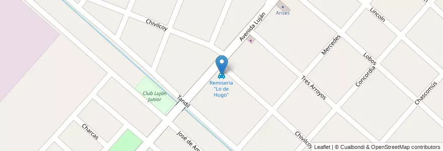 Mapa de ubicacion de Remiseria "Lo de Hugo" en アルゼンチン, ブエノスアイレス州, Partido De Florencio Varela, Bosques.