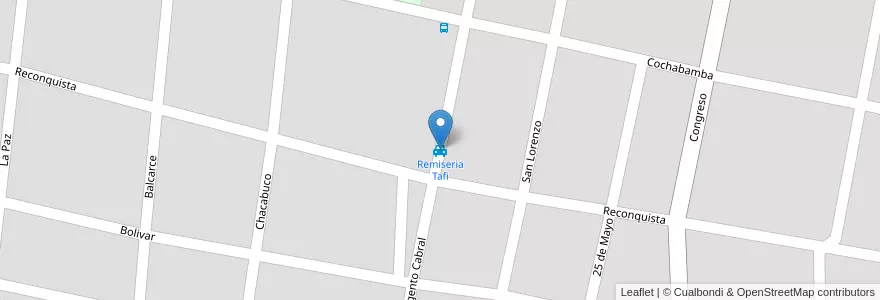 Mapa de ubicacion de Remiseria Tafi en Arjantin, Tucumán, Departamento Tafí Viejo, Tafí Viejo.