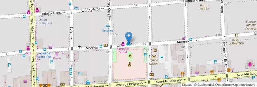 Mapa de ubicacion de Remises Bat, Montserrat en Argentine, Ciudad Autónoma De Buenos Aires, Comuna 1, Buenos Aires.