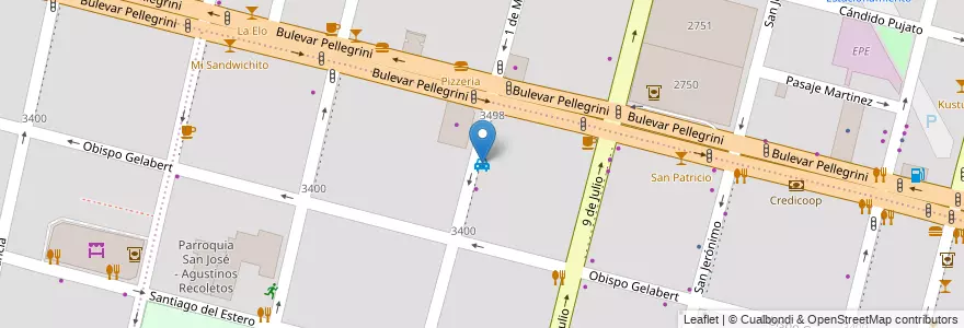 Mapa de ubicacion de Remises Boulevard en 阿根廷, Santa Fe, Departamento La Capital, Santa Fe Capital, Santa Fe.