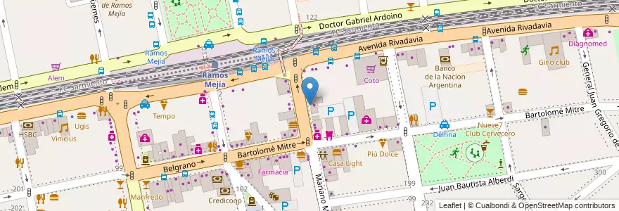 Mapa de ubicacion de Remises del Oeste en Arjantin, Buenos Aires, Partido De La Matanza, Ramos Mejía.