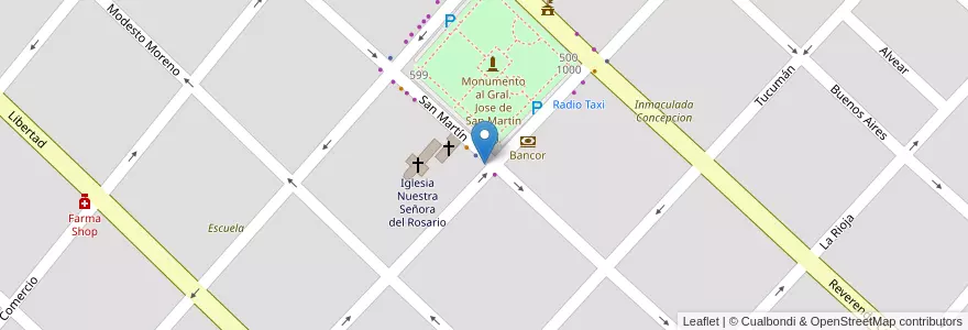 Mapa de ubicacion de Remises Donald en Argentinië, Córdoba, Departamento General San Martín, Pedanía Villa Nueva, Municipio De Villa Nueva, Villa Nueva.