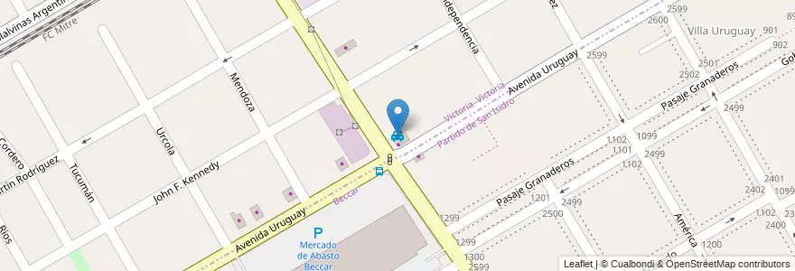 Mapa de ubicacion de Remises Silvia en Argentina, Buenos Aires, Partido De San Isidro, Partido De San Fernando, Beccar.