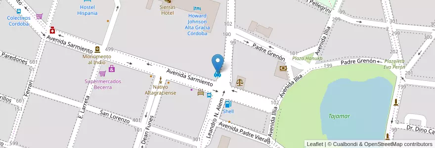 Mapa de ubicacion de Remises Villar Iglesias en アルゼンチン, コルドバ州, Departamento Santa María, Pedanía Alta Gracia, Municipio De Alta Gracia, Alta Gracia.