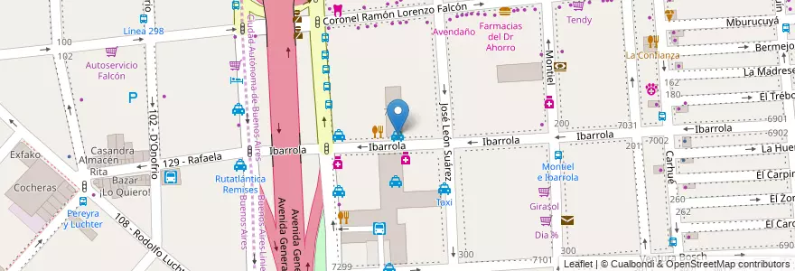 Mapa de ubicacion de Remisse, Liniers en 아르헨티나, Ciudad Autónoma De Buenos Aires, 부에노스아이레스, Partido De Tres De Febrero.