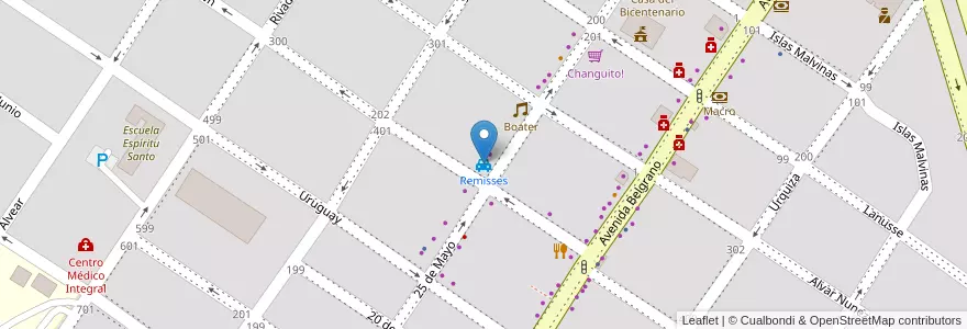 Mapa de ubicacion de Remisses en الأرجنتين, Misiones, Departamento Leandro N. Alem, Municipio De Leandro N. Alem, Leandro N. Alem.