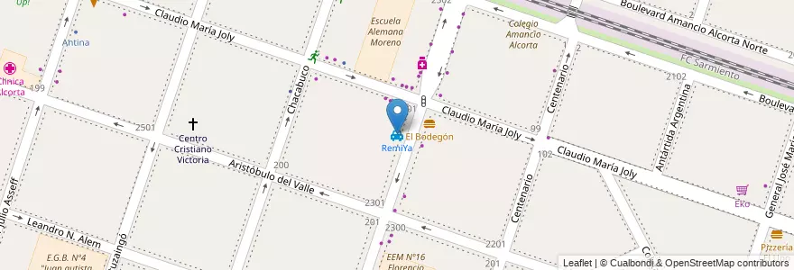 Mapa de ubicacion de RemiYa en Argentina, Provincia Di Buenos Aires, Partido De Moreno, Moreno.