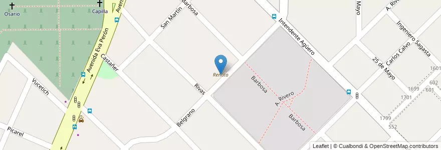 Mapa de ubicacion de Renato en Arjantin, Buenos Aires, Partido De Morón, Morón.